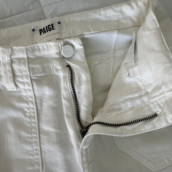 Paige Mayslie Jogger Pants White Women's Size 24 - Picture 9 of 9